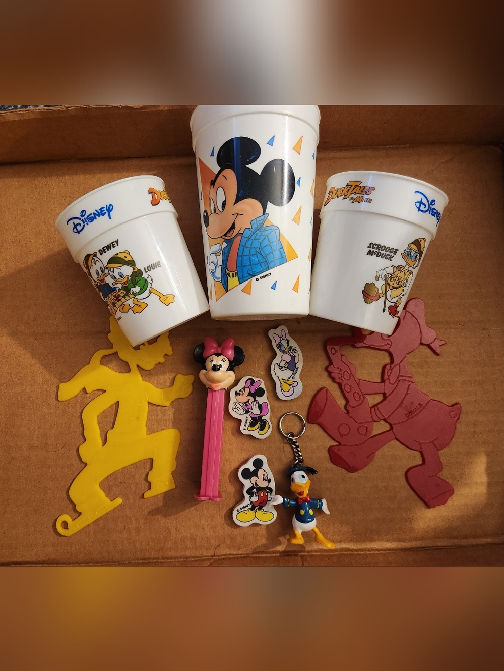 Mixed Vintage Disney Lot - Cups, PEZ, Erasers, Etc.